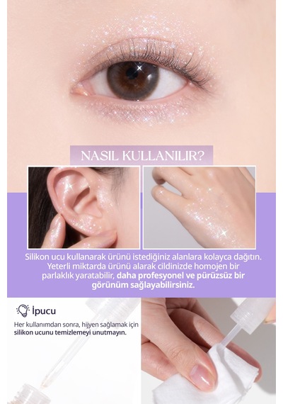 Clio Moon Glass Liquid Glitter Sweet Cloud 01 Baby Snow