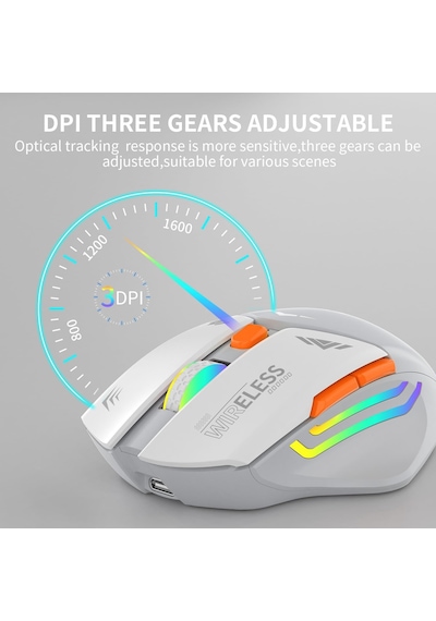 Blackbird Game Center BWM1 1600 DPI RGB Şarjlı Kablosuz Optik Mouse