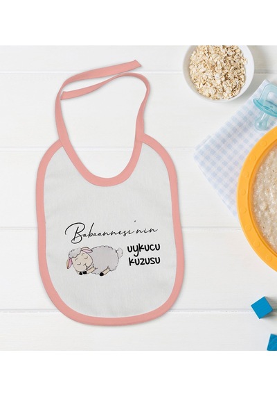 Bk Kids Babaannesinin Uykucu Kuzusu Tasarımlı Pembe Bebek Mama Ön Pembe