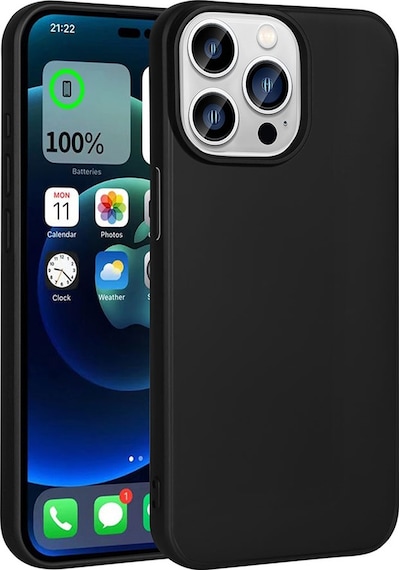 Noktaks - Apple Uyumlu iPhone 15 Pro Max - Kılıf Mat Renkli Esnek Premier Silikon Kapak - Siyah