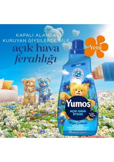 Mavi Gelincik Konsantre Yumuşatıcı 1440 Ml Açık Hava Etkisi 100'lü Set