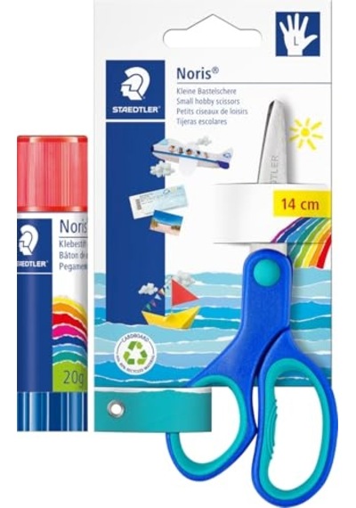 960 20 Nca Noris Clup 20 Gr Stick Yapıştırıcı &amp 965 14lnbk Noris Clup Sol El Makas 14 Cm 2'li Blister, 20 Gr + Genel