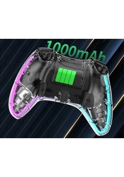 Ps-p05 Rgb Led Işıklı Ps4-ps3-tv-Apple Uyumlu iOS -pc Kablosuz Joystick Gamepad Oyun Kolu