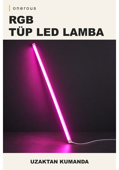 Onerous Rgb Tüp Led Lamba, Uzaktan Kumandalı Onr-819722773 Çok Renkli
