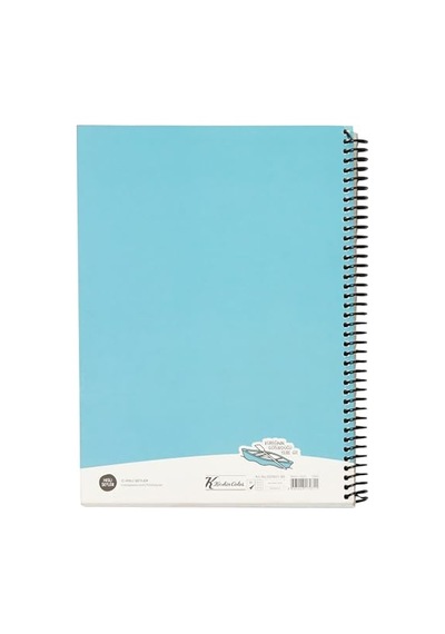 Keskin Color 80 Yaprak Kareli Hafif Kağıt Stickerli Defter, Kürek, 18.5x25cm 124-Pembe