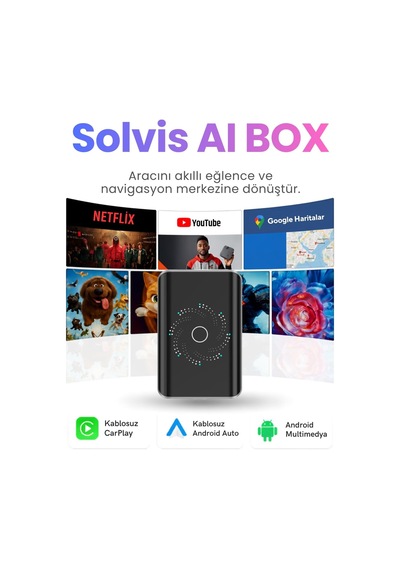 Tr Ai Box Kablosuz Carplay & Android Auto Multimedya Dönüştürücü