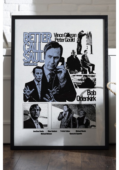 Better Call Saul Siyah Ahşap Çerçeveli Poster, Dizi Duvar Tablosu