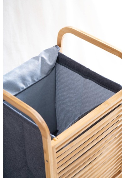 Acar Bambu Çamaşır Sepeti - 60 Cm Bambu
