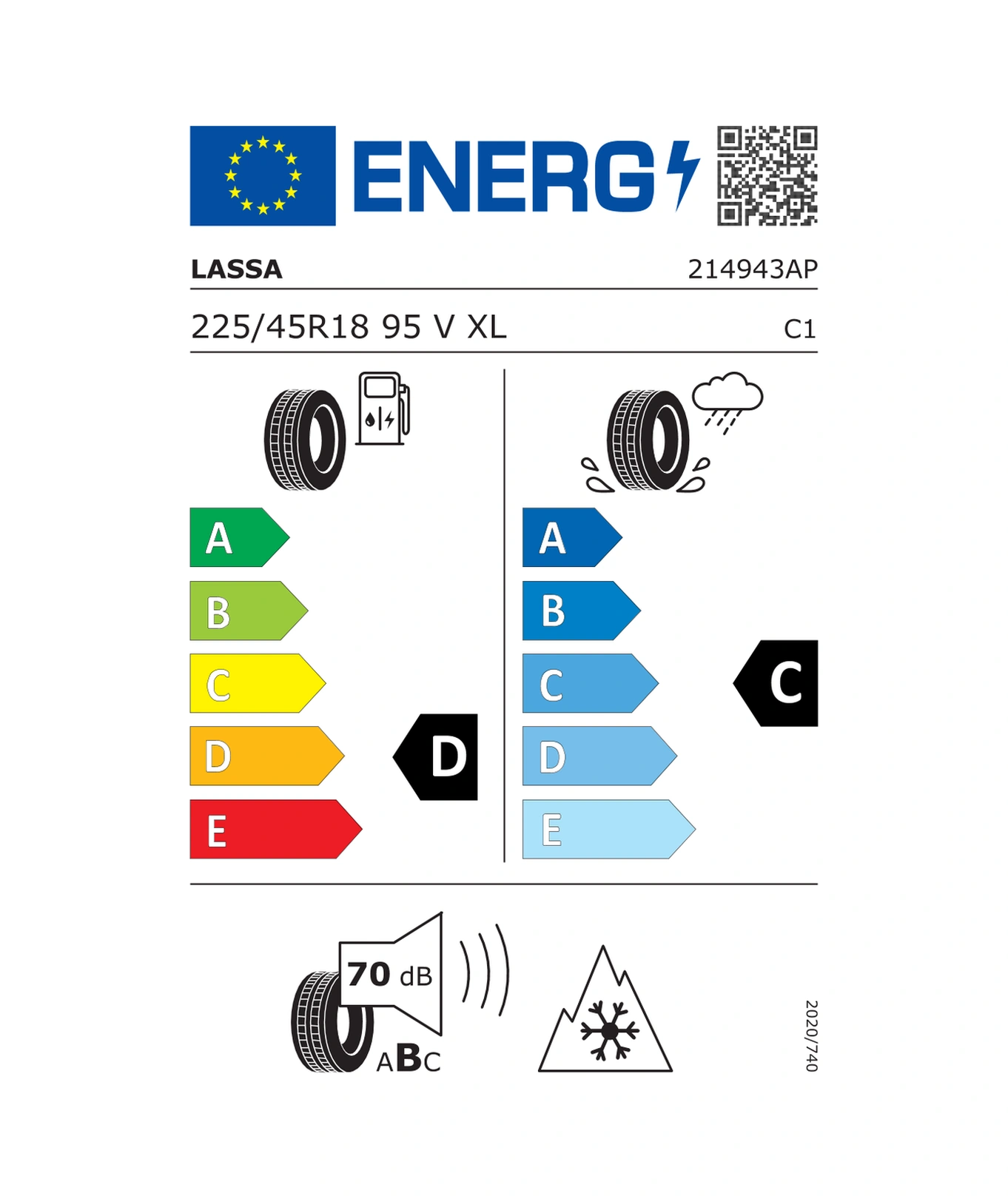 Lassa 225/45R18 95V XL Snoways 4 Kış Lastiği 2025