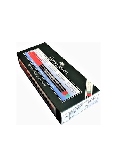 Faber-Castell Permanent Asetat Kalemi Cd Kalemi M Kırmızı 10lu Kırmızı