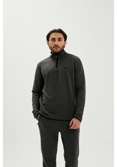 Bad Bear Erkek Sweatshirt Backup Half Zip 210212029-Ant (508595388) Gri