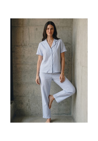 Norcia Sports V Yaka Düğmeli Casual Mavi Pijama Takımı Çok Renkli - 929323043 Çok Renkli - 929323043 Çok Renkli