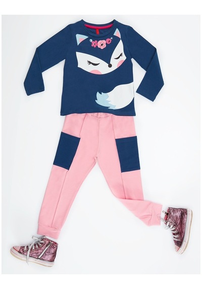 Denokids Cute Fox Kız Pantolon Takım Çok Renkli Denokids Cute Fox Kız Pantolon Takım Çok Renkli
