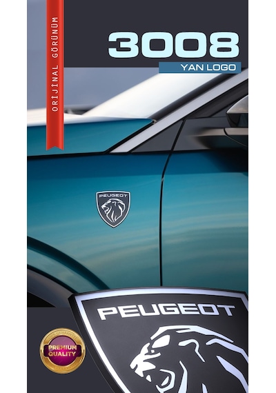 Peugeot Yeni Aslan 3d Logo Çamurluk&arka&yan&kapı Içi