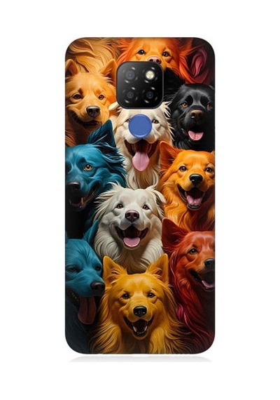 General Mobile Gm 20 Uyumlu Sevimli Köpekler Desenli Silikon Kılıf