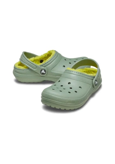 Crocs Classic Lined Clog Kids Çocuk Yeşil Terlik 207010-308 Yeşil