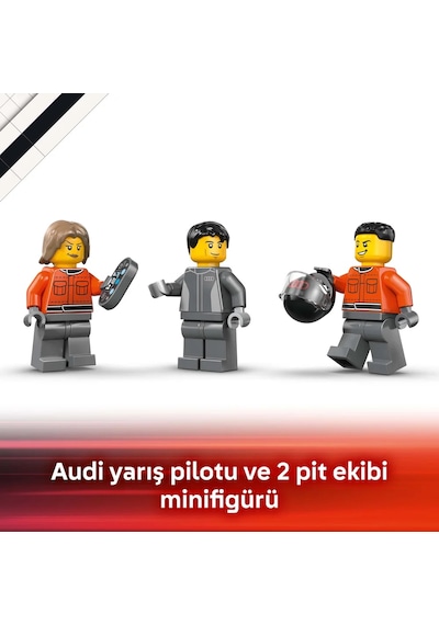 LEGO® City Audi F1® Yarış Arabalı F1® Sergileme Kamyonu 60493 – 7 Yaş Üzeri için Minifigür İçeren Oyuncak Yapım Seti (508 Parça)