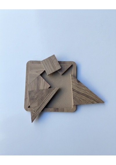 Doğal Montessori Eğitici Denge Oyunu - El Yapımı Bebek Yapboz Puzzle Seti