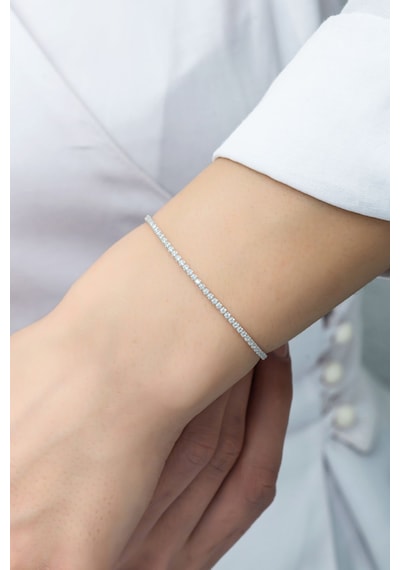 Azuris Silver Azuris Silver 925k Gümüş 1,5 Mm Su Yolu Bileklik Gümüş
