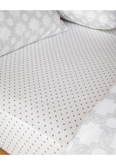 Aura Loop Kolay Ütülenir Çift Kişilik Çarşaflı Nevresim Takımı 200x220 Cm Gri