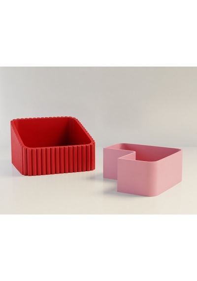 Buradabulabilirsin 3d Baskı Fıstık Kasesi - Çift Hazneli Kabuk Ayırıcı Sunum Kasesi - Kırmızı Pembe Bbz Kırmızı - Pembe