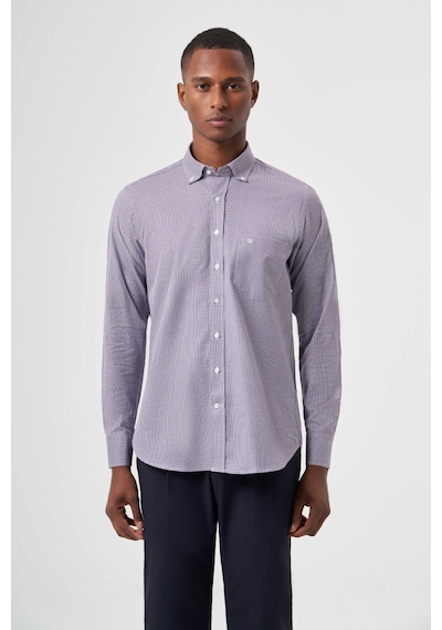 Bisse Erkek Regular Fit Desenli Spor Gömlek Lıla Gm23k232040 D44 Lila