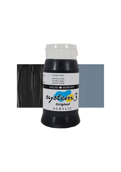 Daler Rowney System 3 Akrilik Boya 500Ml 065 Paynes Grey