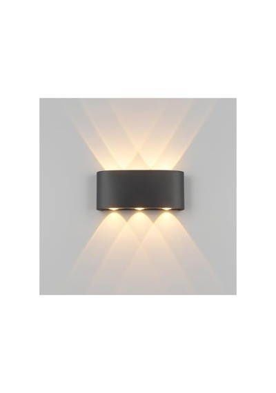 9w Çift Yönlü Led Bahçe Aplik - Su Geçirmez, Modern Tasarım 10 Parça Siyah