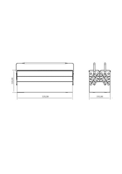 İzeltaş 5 Gözlü Takım Çantası 195 x 520 x 210 MM 8420336305