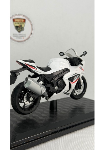 Suzuki Gsx-r1000r Beyaz 1:18 Ölçek Diecast Model Motosiklet