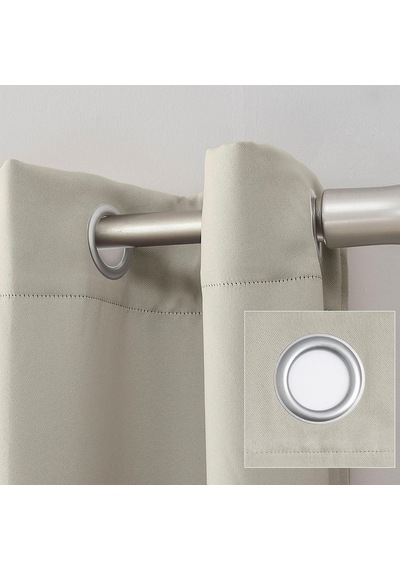 Soho 2'li Paket Karartma Enerji Verimli Gromet Perde Panel Çifti, 137,16 Cm X 213,36 Cm, İnci