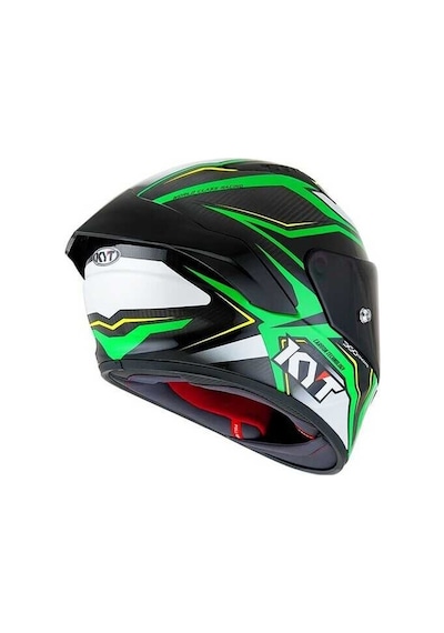 Kyt NZ-Race Carbon Strıde Kapalı Motosiklet Kaskı Beyaz - Siyah - Yeşil