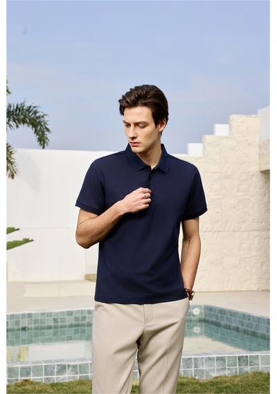 New Performance Premium Polo T-shirt 100% Pamuk Merserize Lacivert