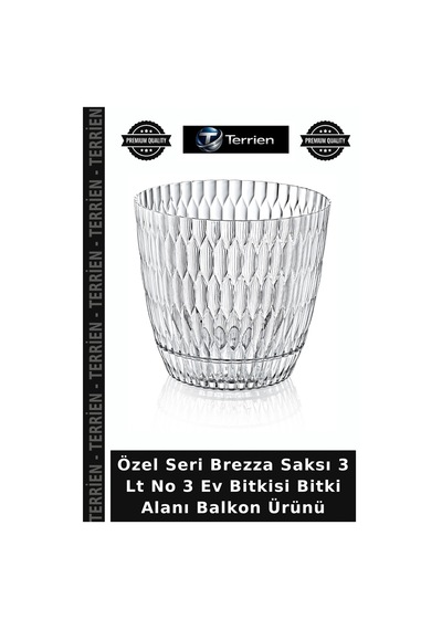 Özel Seri Brezza Saksı 3 Lt No 3 Ev Bitkisi Bitki Alanı Balkon Ürünü