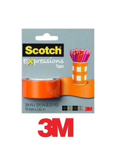 3M Scotch Renkli Dekoratif Bant Turuncu
