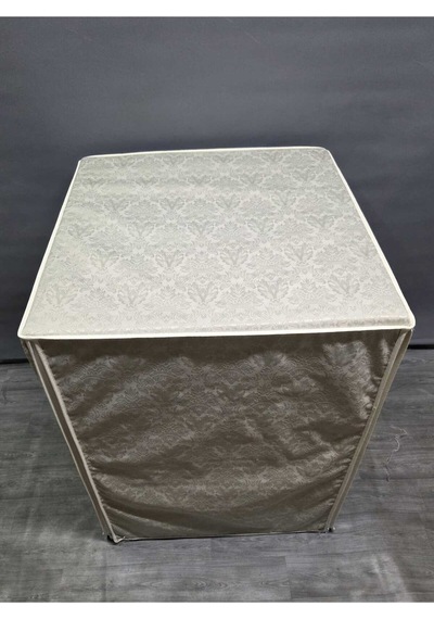 Krem Polyester Kumaş Çamaşır Makinesi Örtüsü Leke Tutmaz, Su Geçirmez Modern Tasarım Bej