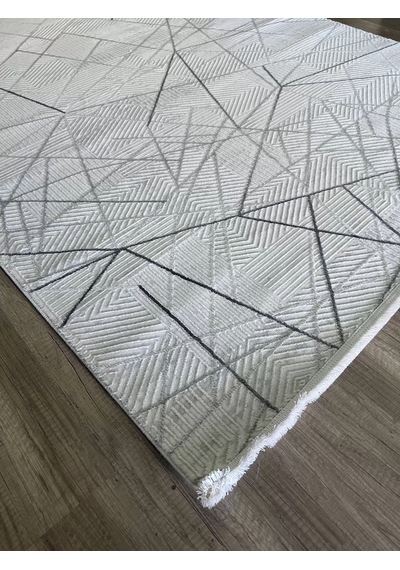 Hoom Rugs Moda 1080 Gri Yün Dokulu Akrilik Antibakteriyel Halı Gri