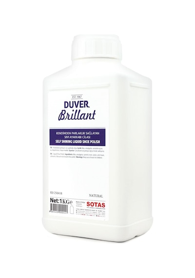 Duver Brillant 1 Kg Kendinden Parlaklık Sağlayan Natural Renk Sıvı Ayakkabı Cilası Renksiz