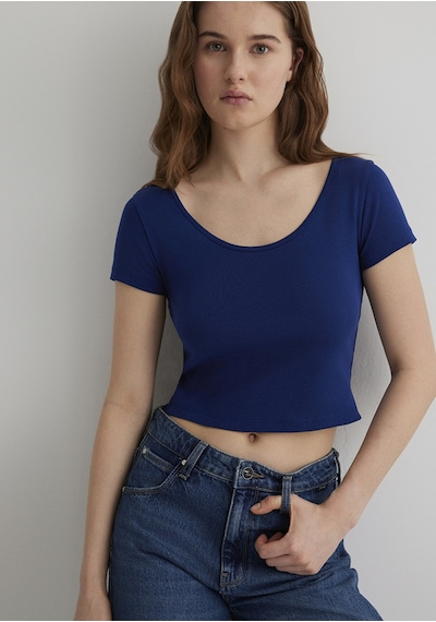 Mavi - Mavi Basic Crop Tişört 1612374-70722 Mavi