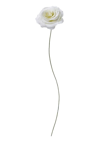 Yapay Çiçek, Beyaz, 50 Cm, Gül