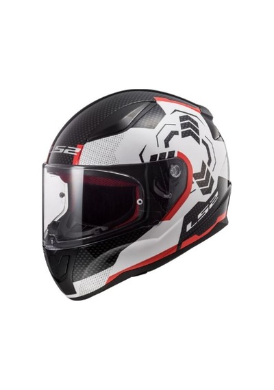 Ls2 Rapıd Ghost Beyaz-Siyah-Kırmızı Kask