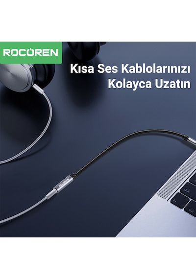 Rocoren 3.5mm Hi-fi Trrs Jack Aux Ses Uzatma Kablosu 2 Metre