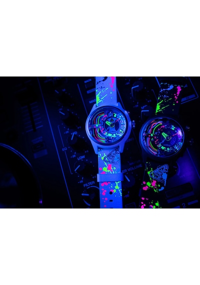 The Electricianz The Neon Z Black & White - Arty Edıtıons Unisex Kol Saati