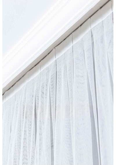 Düz Tül Ütü İstemez Sık Pileli Salon Mutfak Perdesi 1 3 Pile,beyaz 150 X 165 Çok Renkli