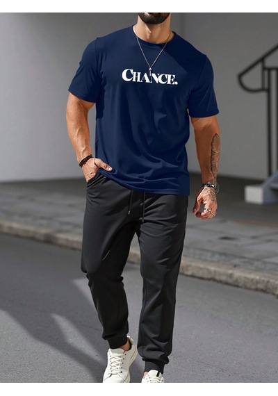 Uyguntarz Unisex Chance Baskılı Eşofman Takımı Lacivert