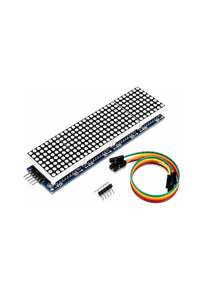 Max7219 4'lü 8 8 Dot Matrix Led Ekran Modülü Kırmızı