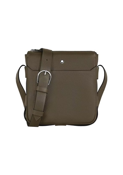 Montblanc Sartorial Deri Dikey Çapraz Çanta 221562 Haki