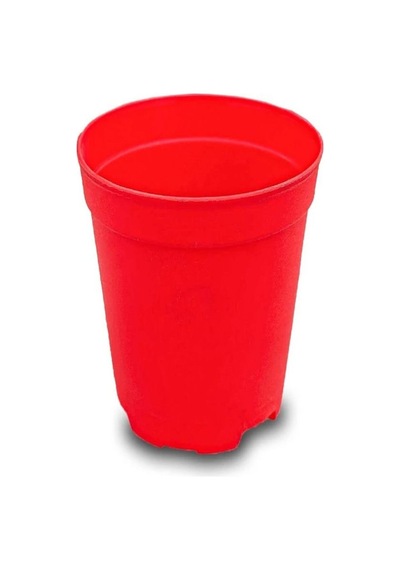 Katı Plastik Sukulent Saksısı 10 Adet Kırmızı 5.5 Cm