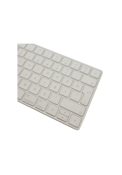 Magic Keyboard 2 A1644 Klavye Koruyucu Türkçe Q Silikon Ultra İnce 0.3mm Şeffaf Siyah Siyah