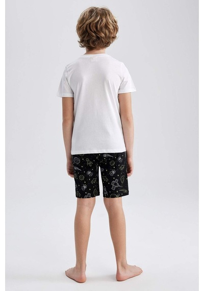 Defacto Erkek Çocuk Baskılı Kısa Kollu Şort Pijama Takım Z9175a623smwt34 Beyaz Defacto Erkek Çocuk Baskılı Kısa Kollu Şort Pijama Takım Z9175a623smwt34 Beyaz